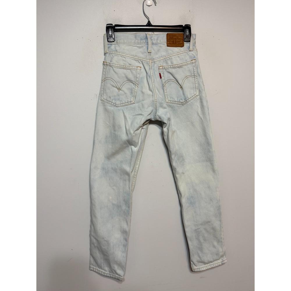 Levi's Premium Wedgie Straight Jeans Women's Size 24 Light Wash Water Less Denim - Picture 6 of 11